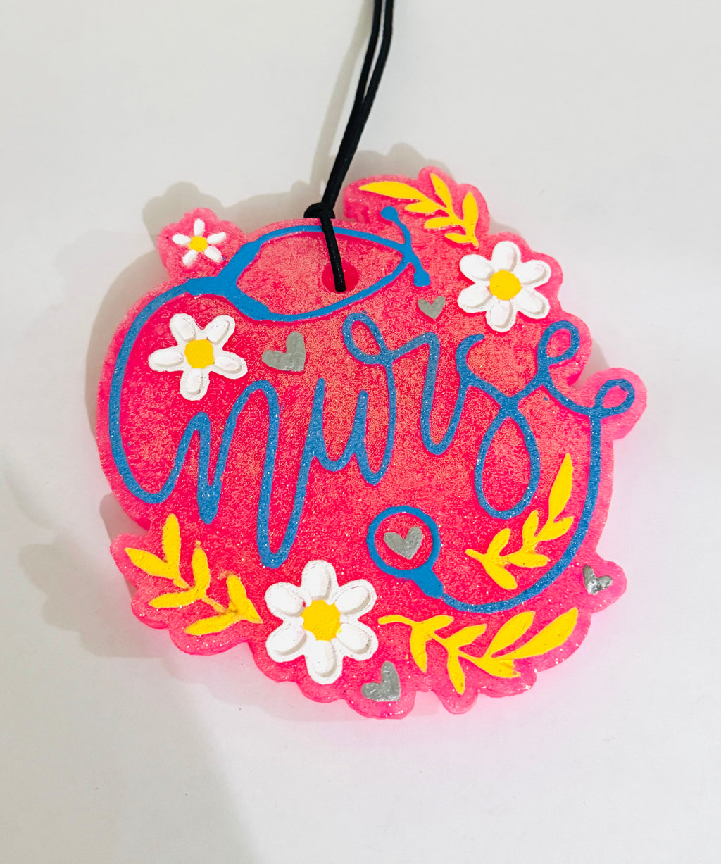 Floral Nurse Aromatic Car Freshie