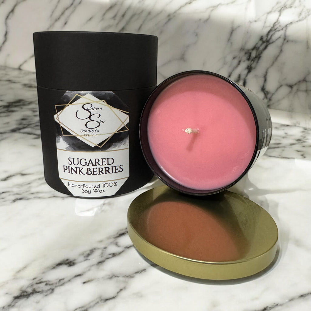 Sugared Pink Berries Soy Candle