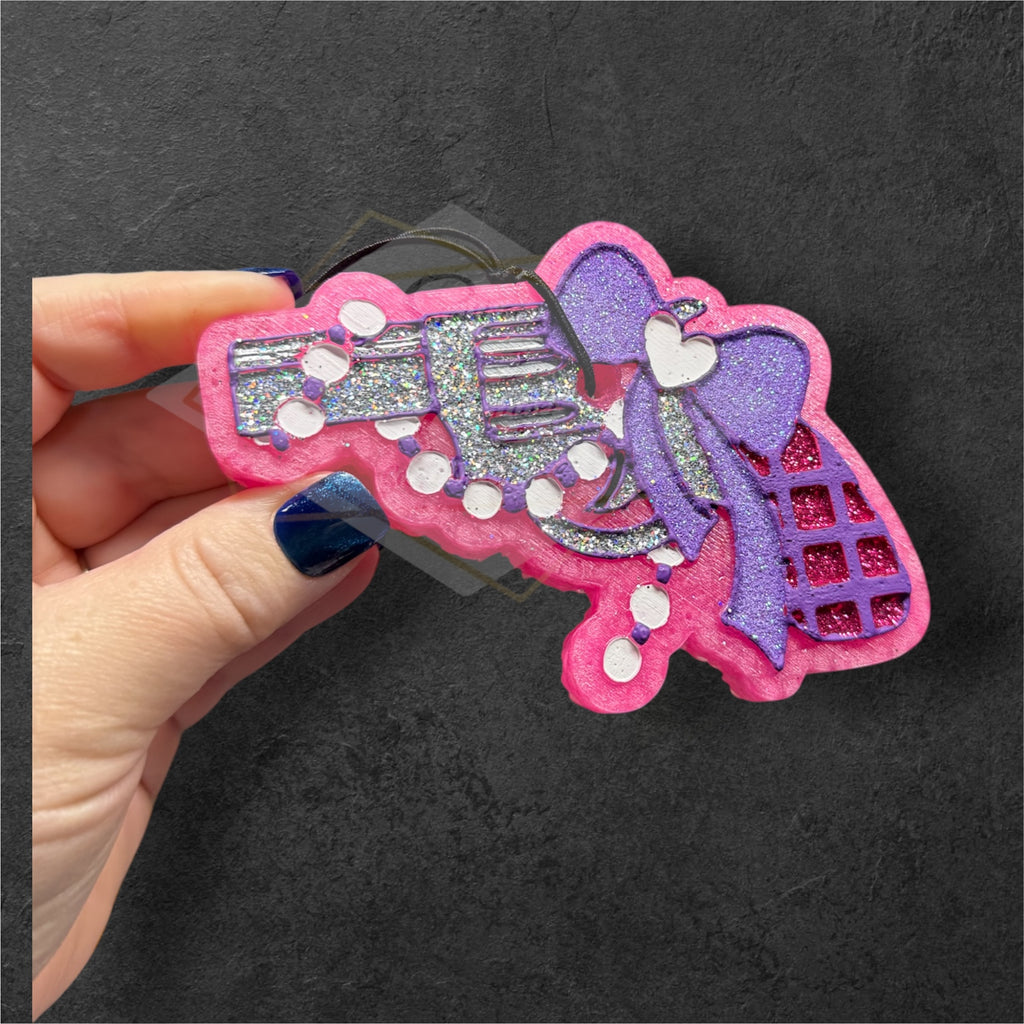 Coquette Pistol Aromatic Car Freshie