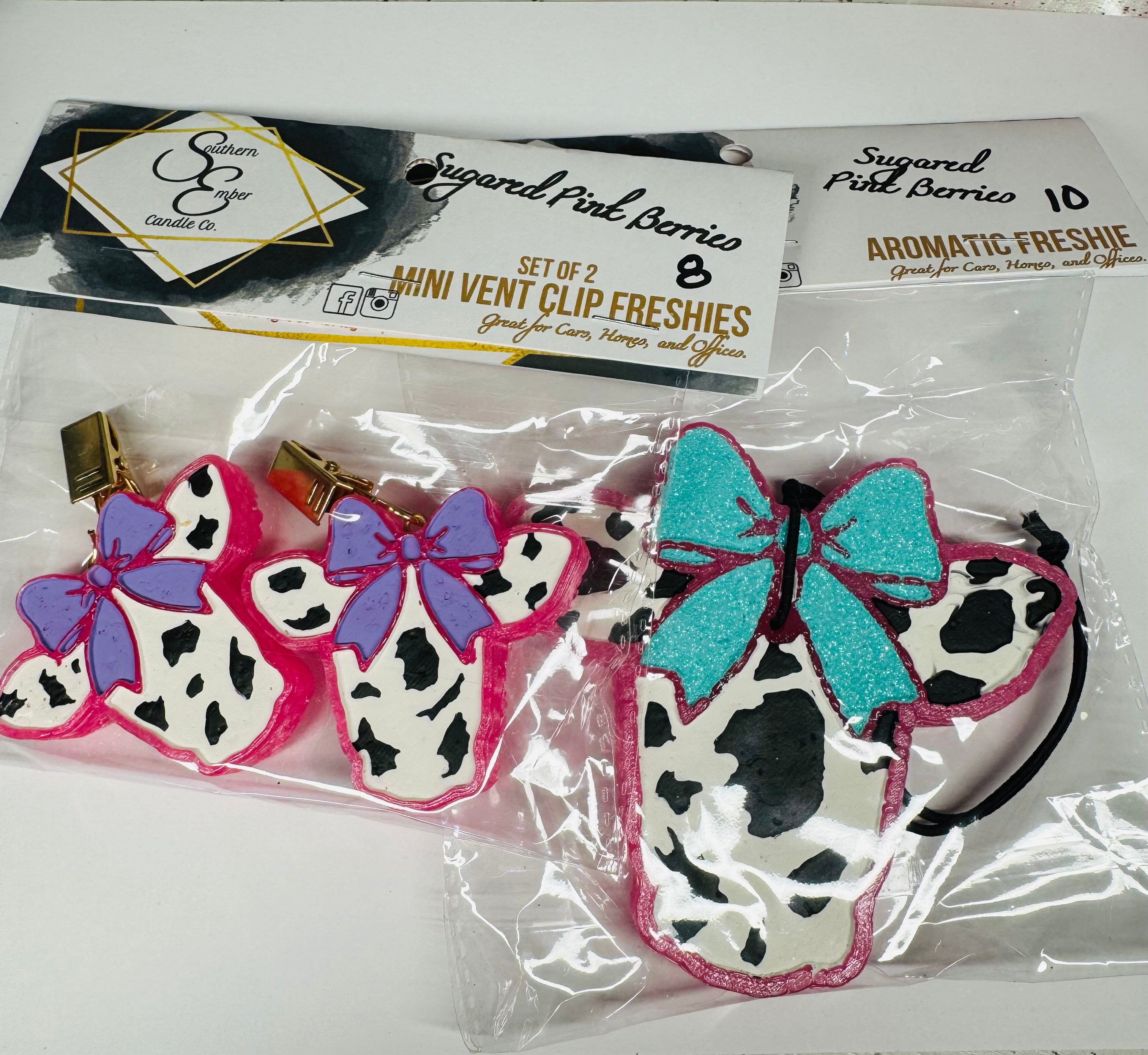 Cow w/Bow Freshie Set