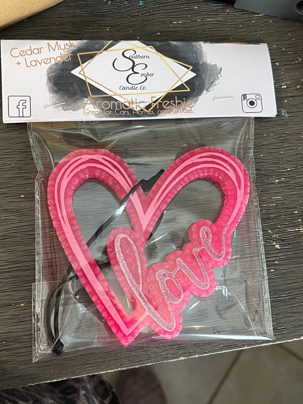 Love Heart Aromatic Car Freshie