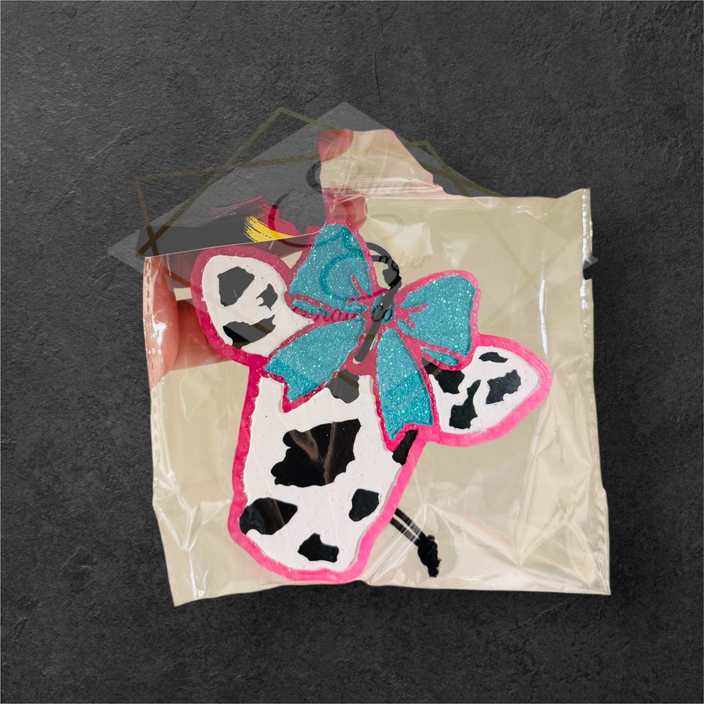 Cow w/Bow Aromatic Car Freshie