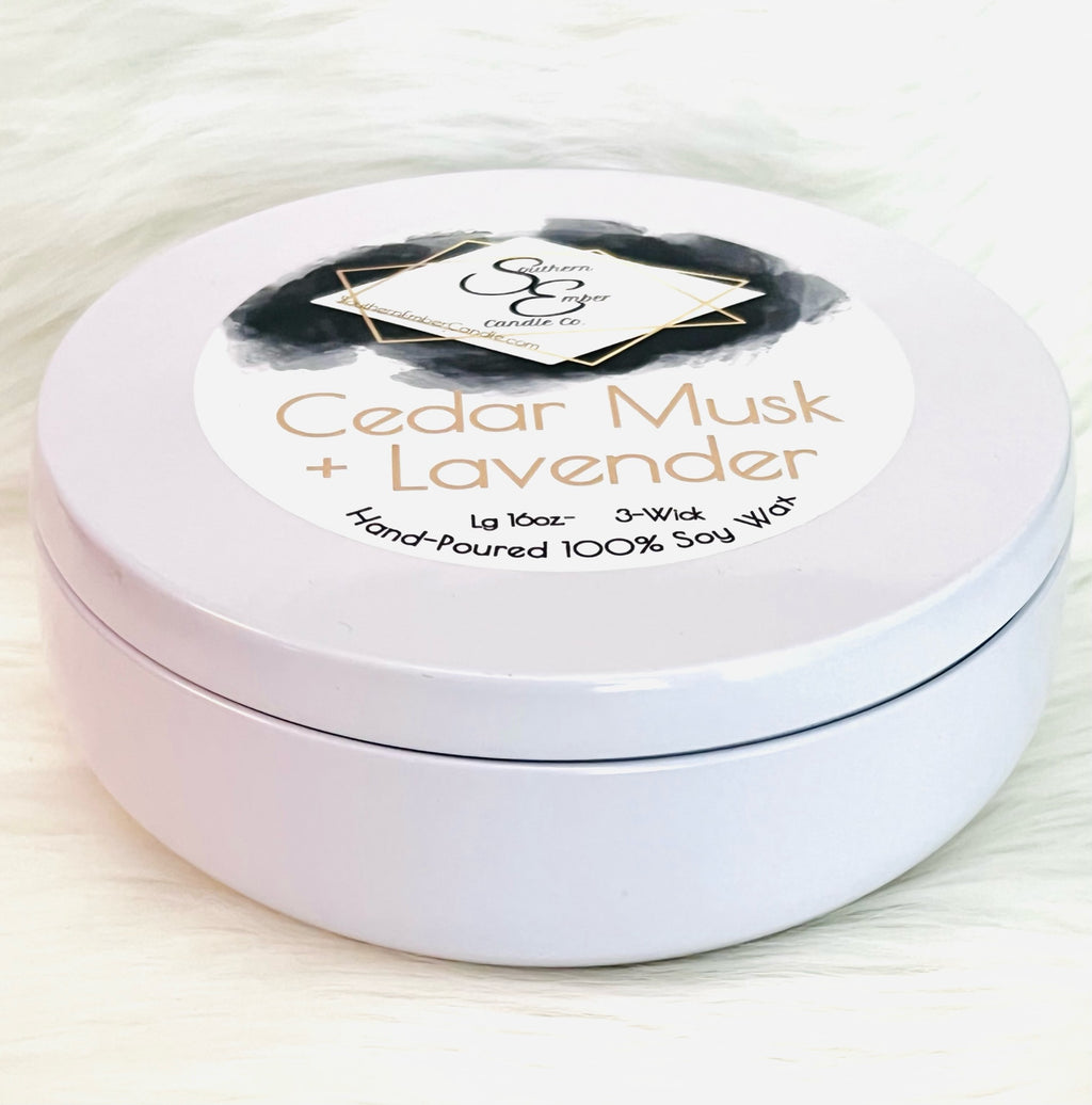 Cedar Musk + Lavender Soy Candle