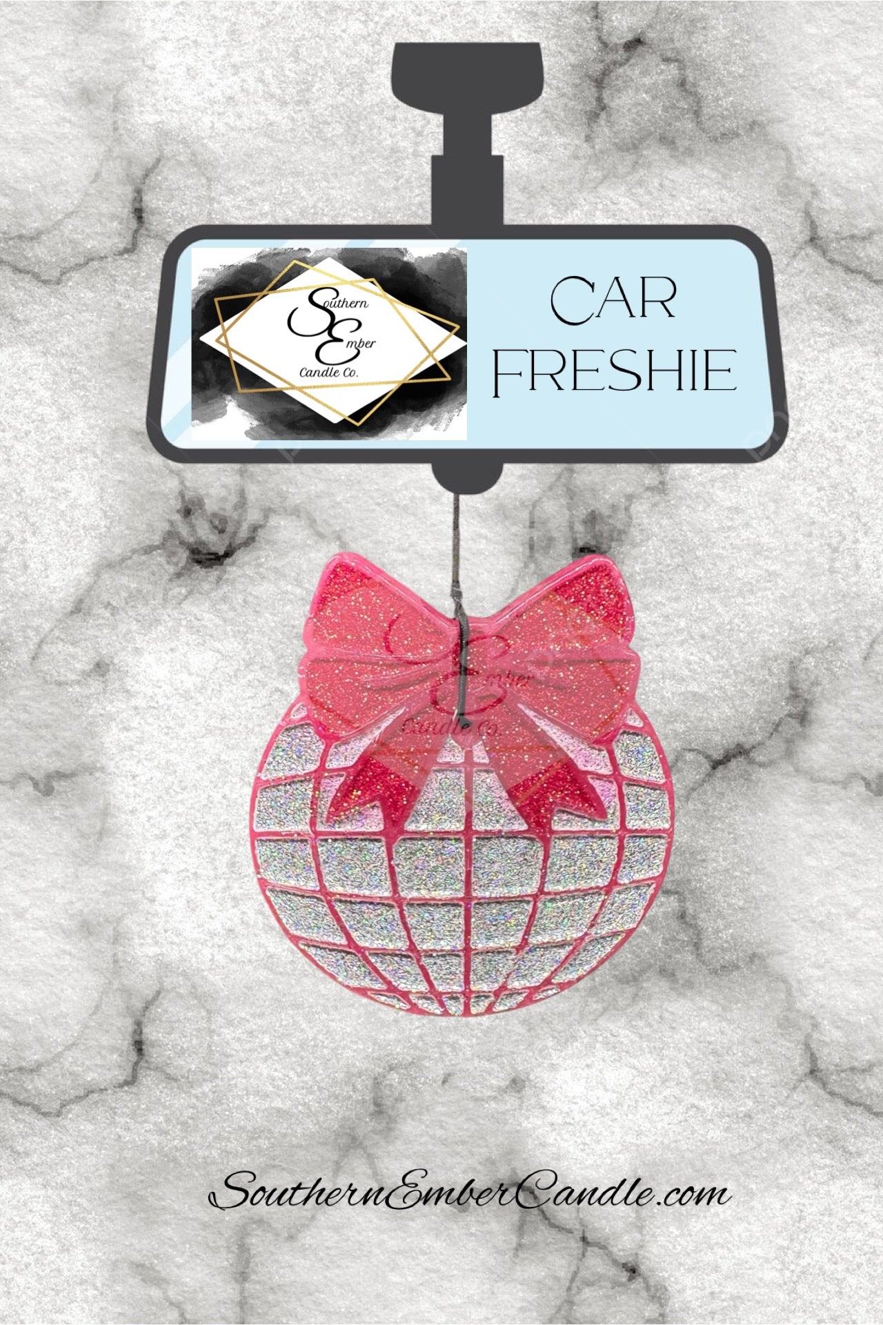 Coquette Disco Ball Aromatic Car Freshie