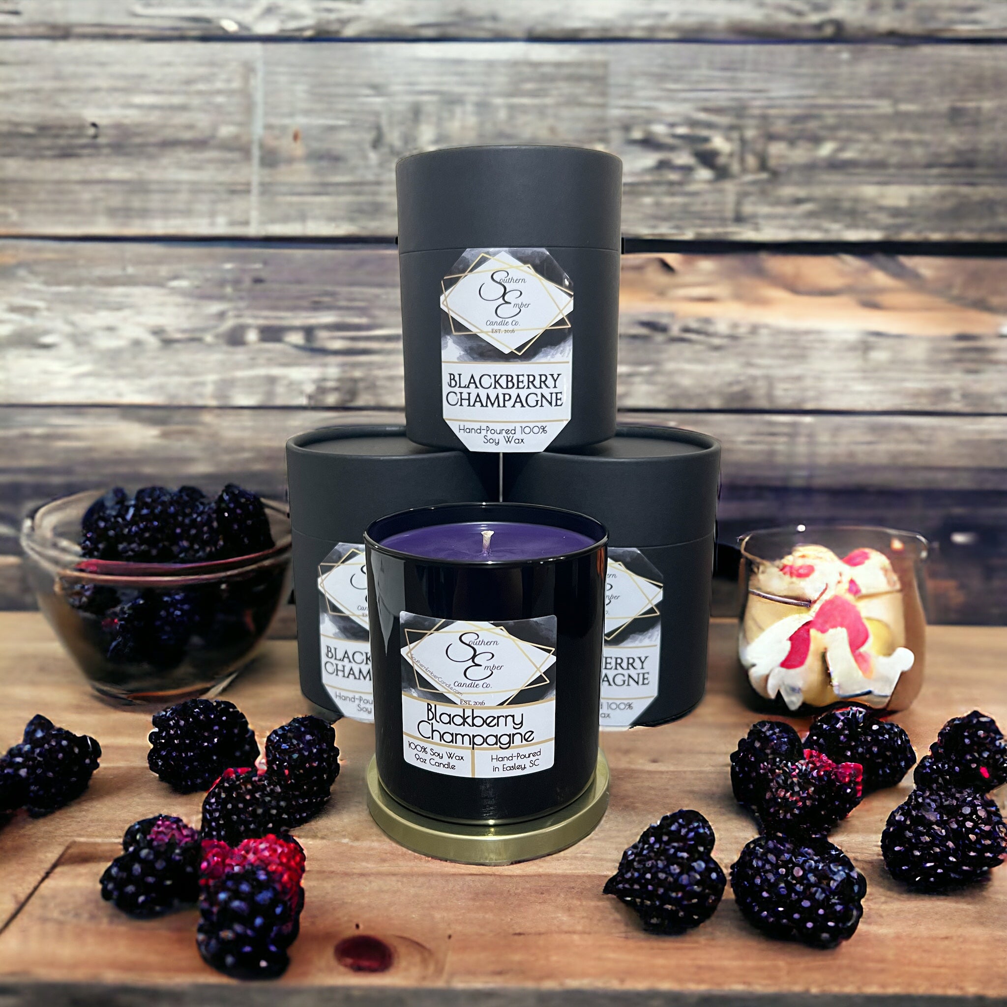 Blackberry Champagne Soy Candle