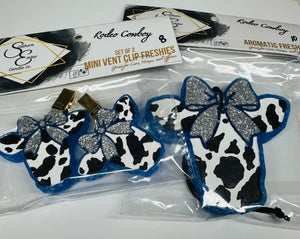Cow w/Bow Freshie Set