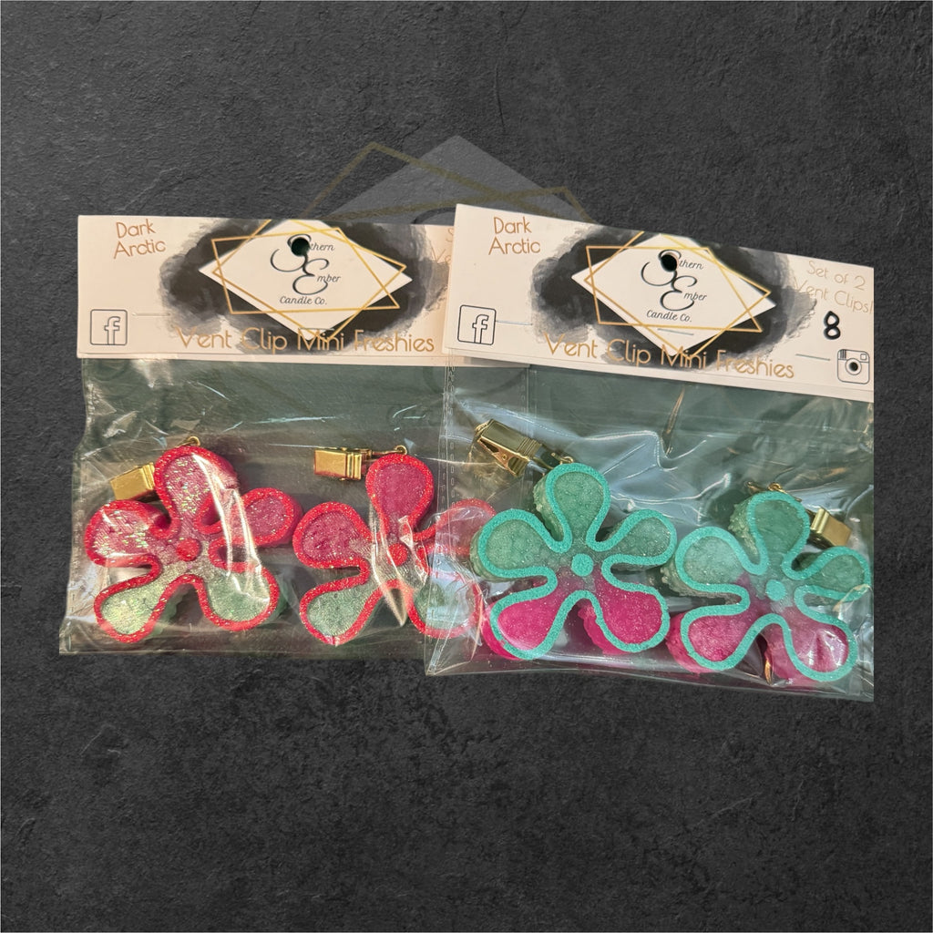 Groovy Flowers Mini Vent Clips