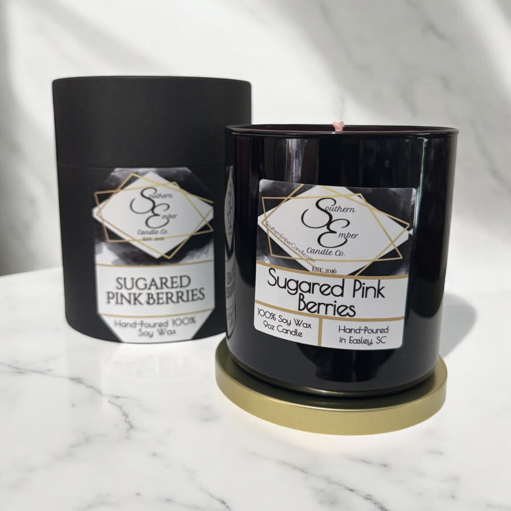 Sugared Pink Berries Soy Candle