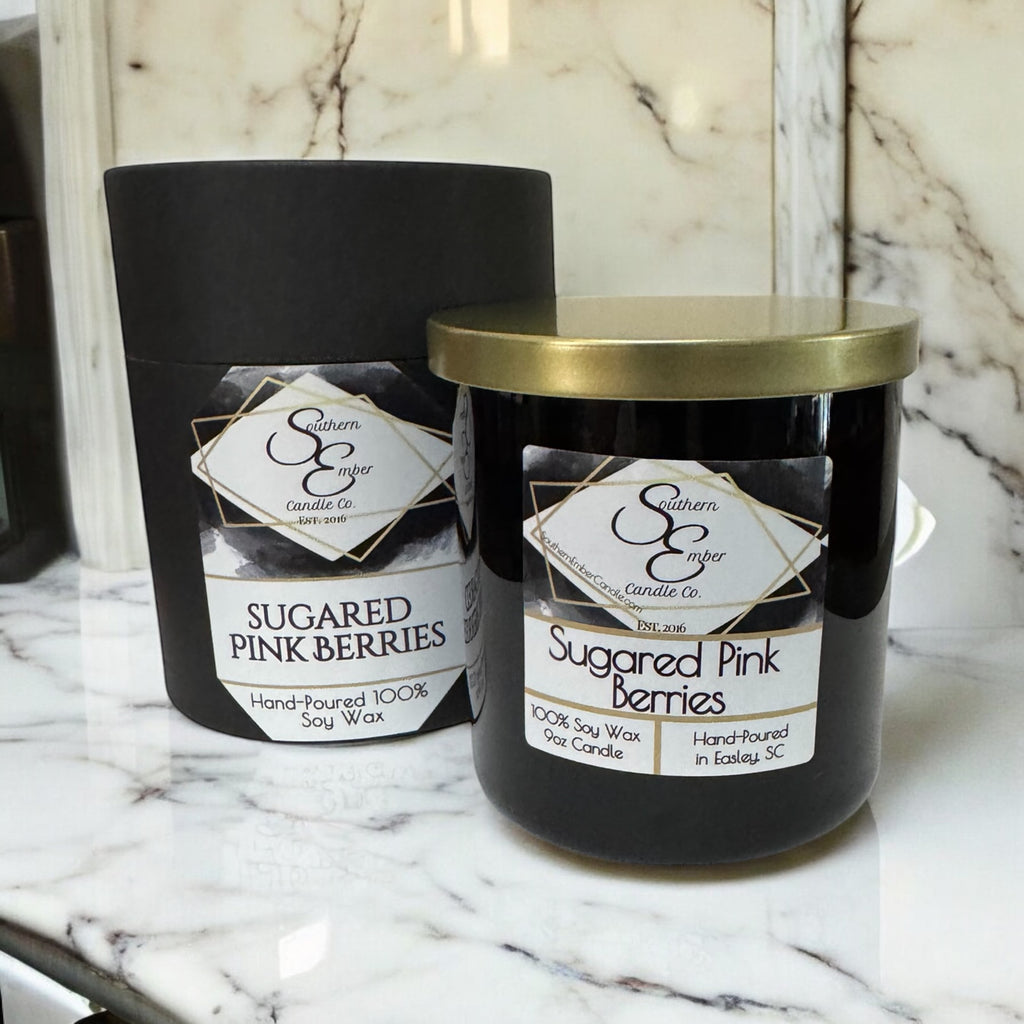 Sugared Pink Berries Soy Candle