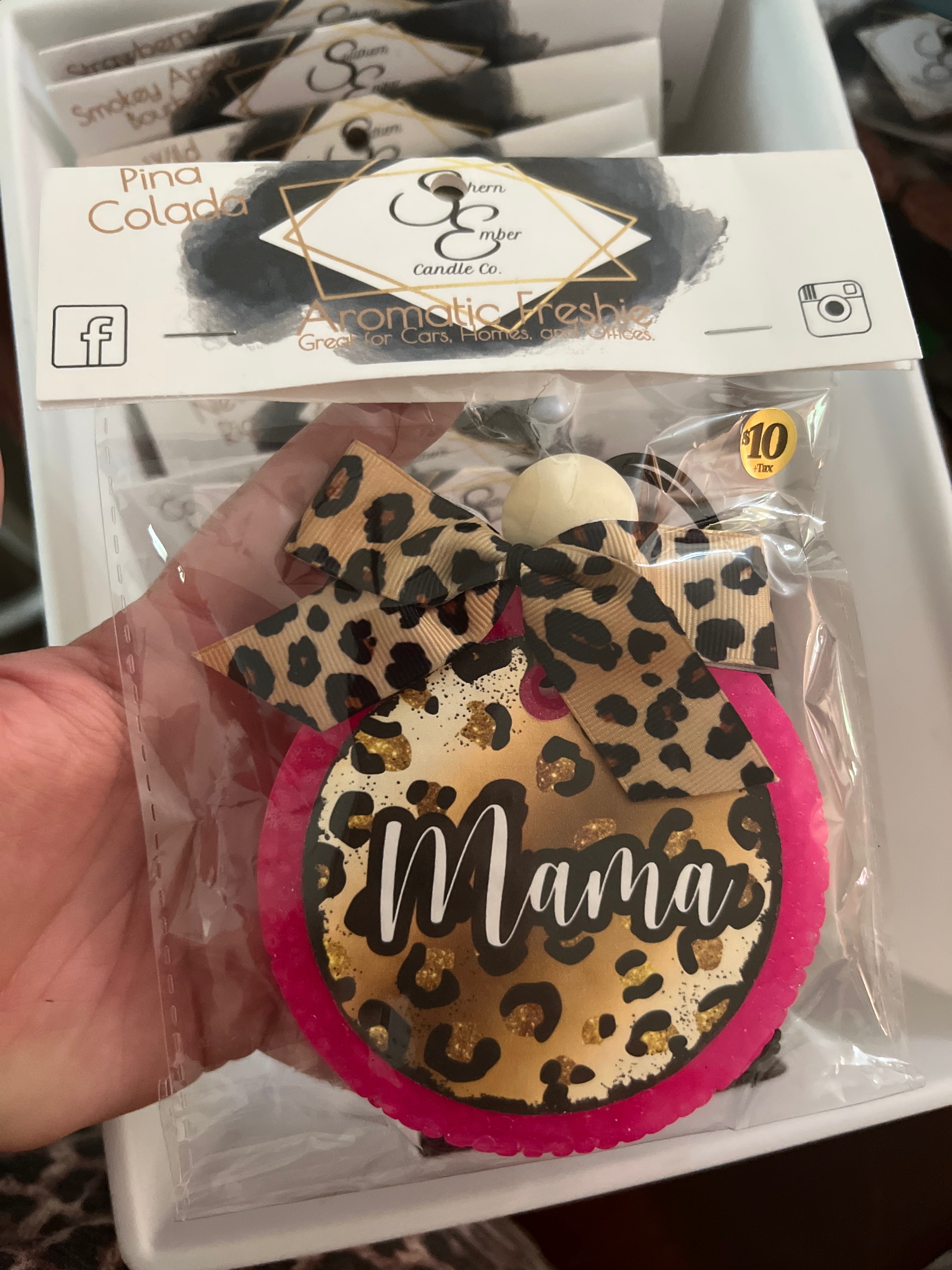 Cheetah Print “Mama” Car Freshie