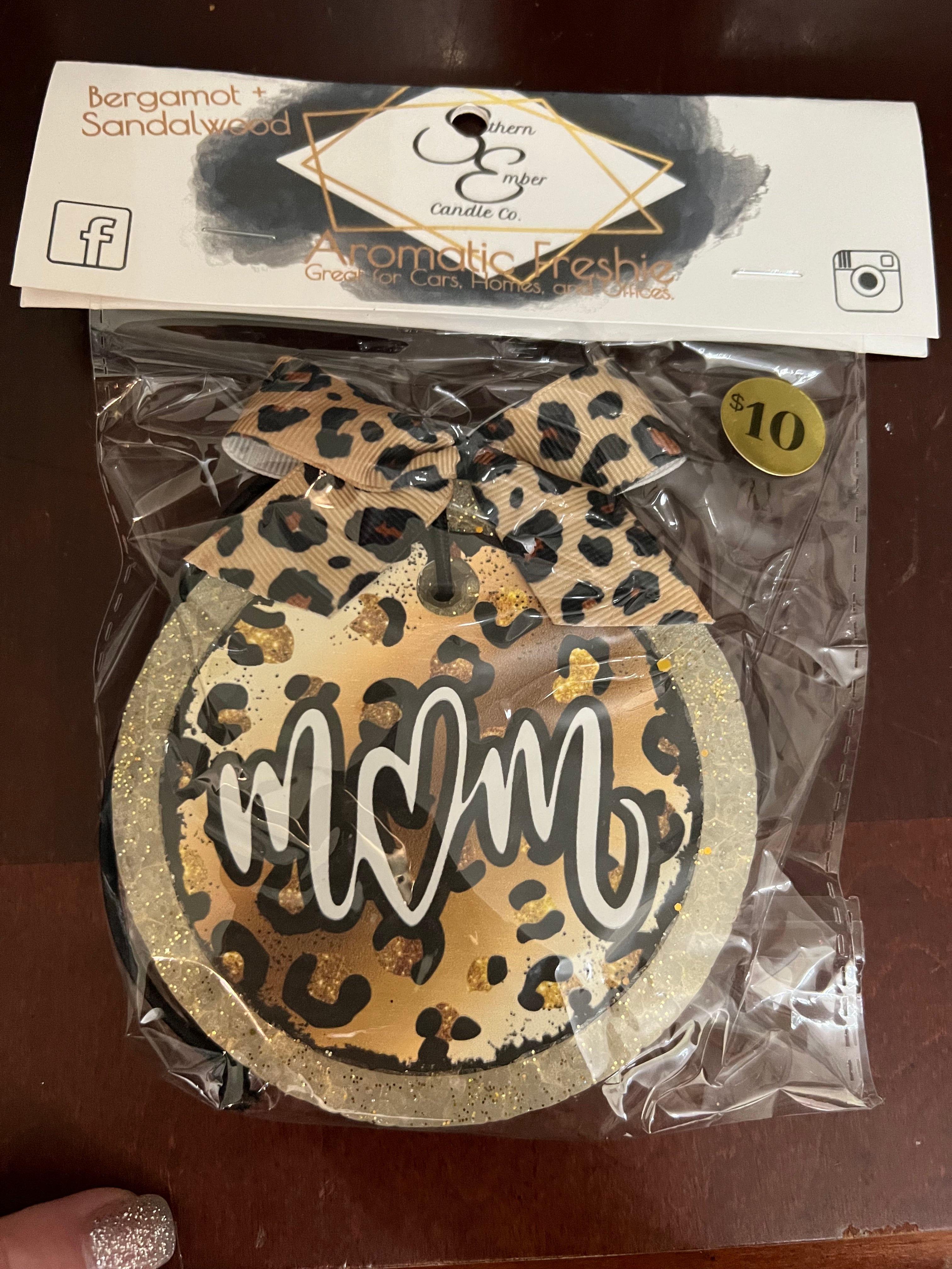 Cheetah Print “Mama” Car Freshie